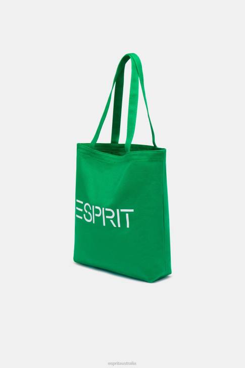 Accessories Green Men Esprit Logo Canvas Tote Bag V48Z40