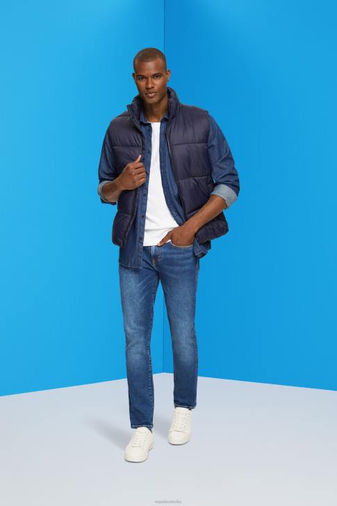 Denim Blue Medium Wash Men Esprit Slim fit jeans, Dual Max V48Z829