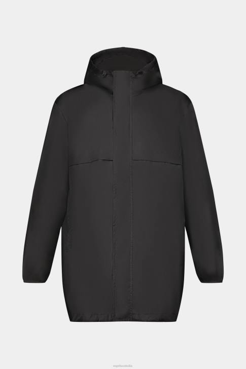 Jackets Black Men Esprit Lightweight rain jacket with hood V48Z764