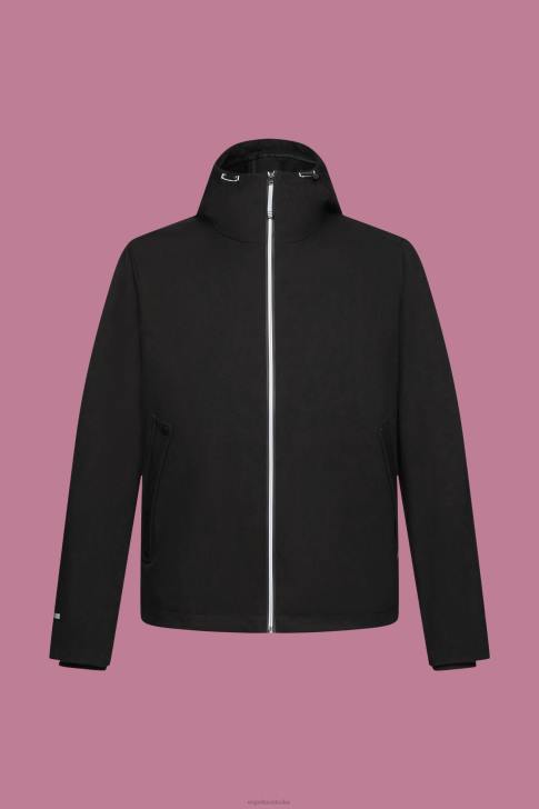 Jackets Black Men Esprit Softshell jacket with a hood V48Z728