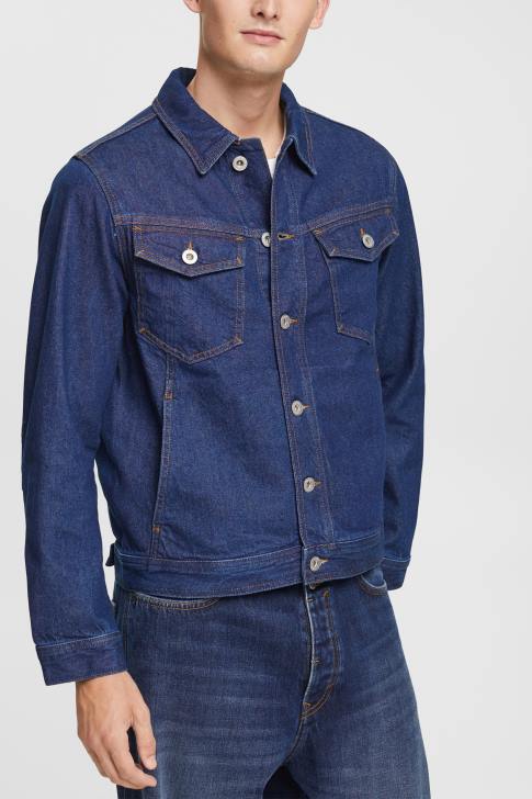 Jackets Blue Dark Wash Men Esprit Denim jacket V48Z879