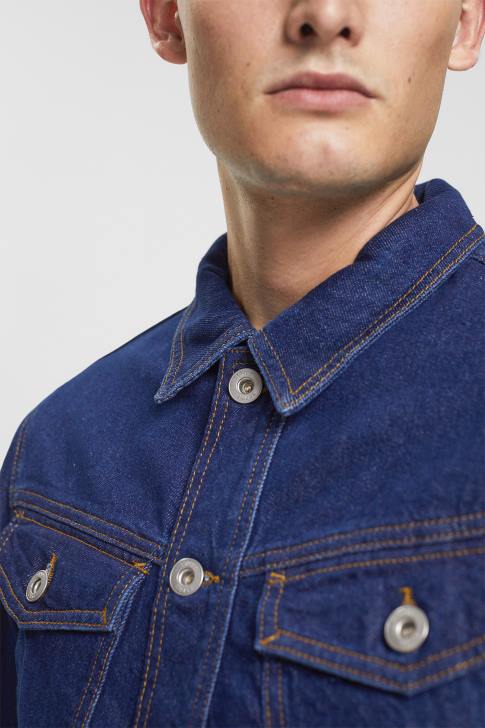 Jackets Blue Dark Wash Men Esprit Denim jacket V48Z879