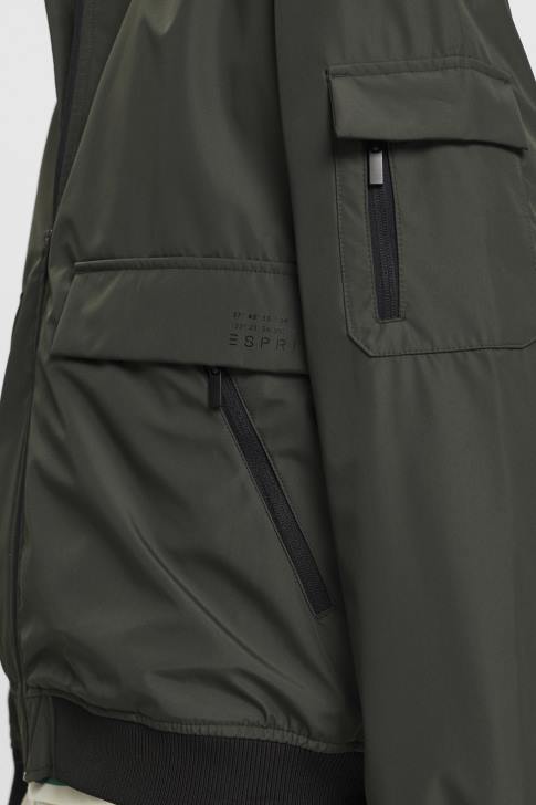 Jackets Dark Khaki Men Esprit Bomber-style jacket V48Z767