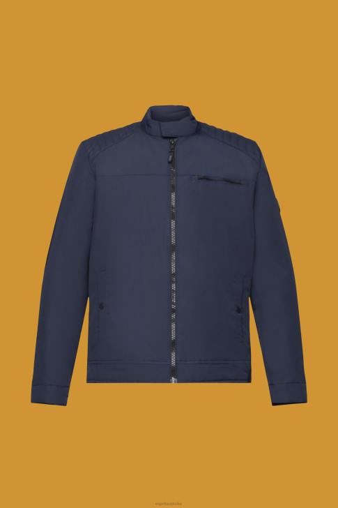 Jackets Navy Men Esprit Water-repellent ripstop jacket V48Z712