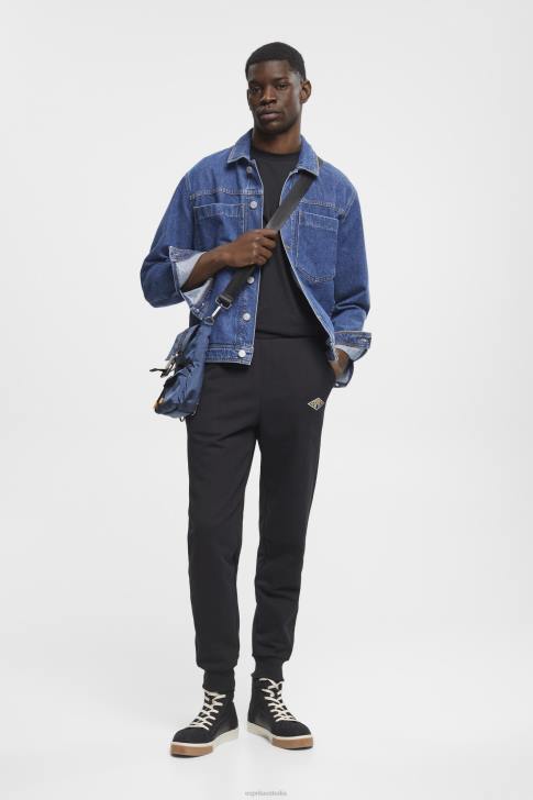 Joggers Black Men Esprit Joggers with logo print V48Z663