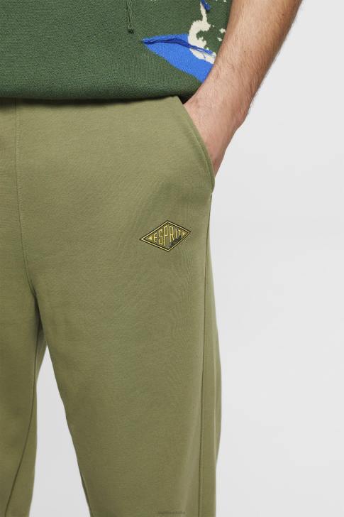 Joggers Olive Men Esprit Joggers with logo print V48Z666