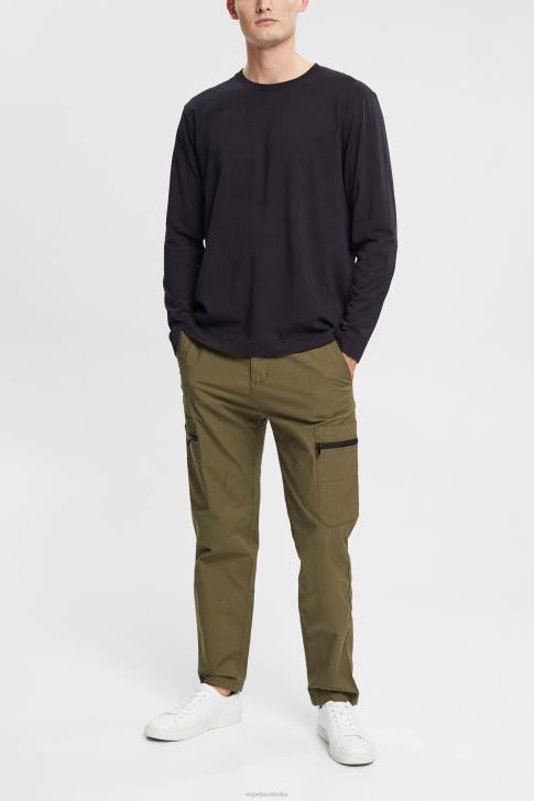 Long Sleeve Black Men Esprit Jersey long sleeve top V48Z946