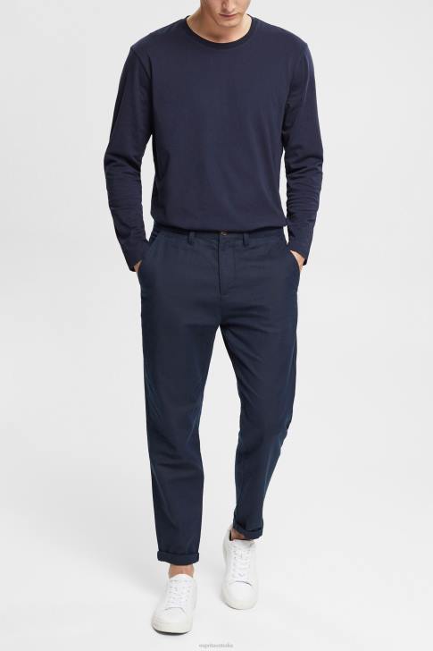 Long Sleeve Navy Men Esprit Jersey long sleeve top V48Z948