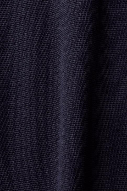 Long Sleeve Navy Men Esprit Waffle pique long sleeve top V48Z824