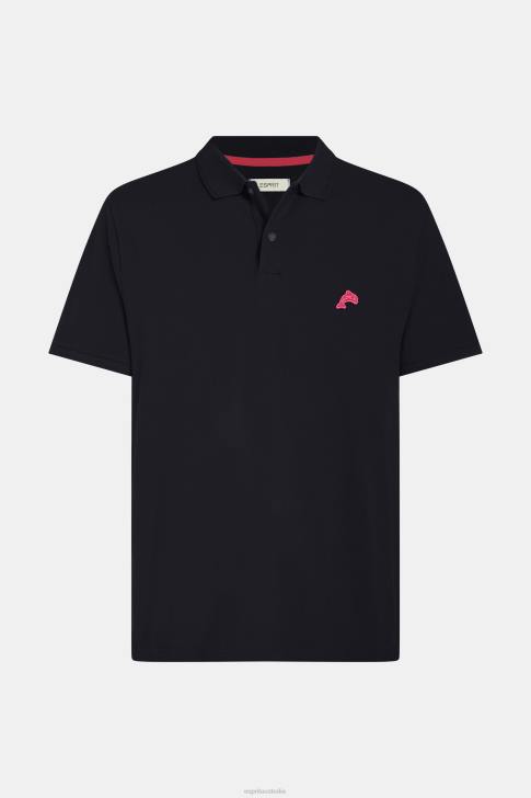 Polos Black Men Esprit Dolphin Tennis Club Classic Polo V48Z891