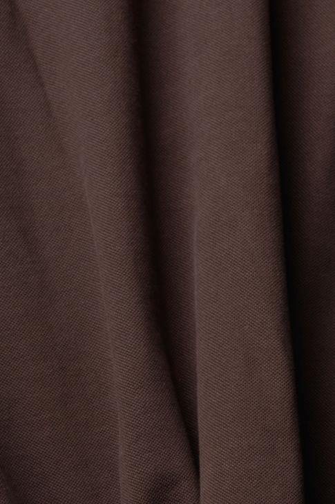 Polos Dark Brown Men Esprit Long sleeve pique polo shirt V48Z836