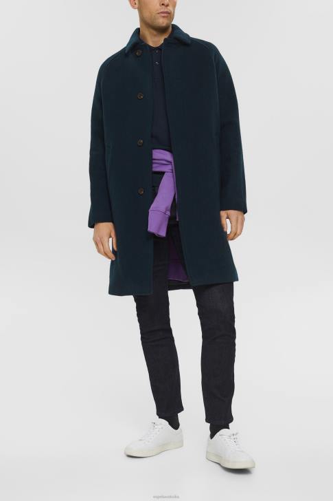 Polos Navy Men Esprit Pima cotton pique polo shirt V48Z925