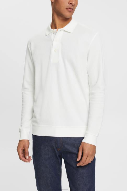 Polos Off White Men Esprit Long sleeve pique polo shirt V48Z951