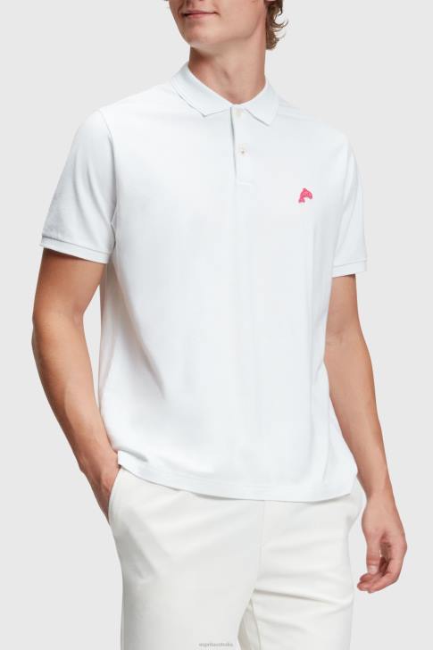 Polos White Men Esprit Dolphin Tennis Club Classic Polo V48Z893