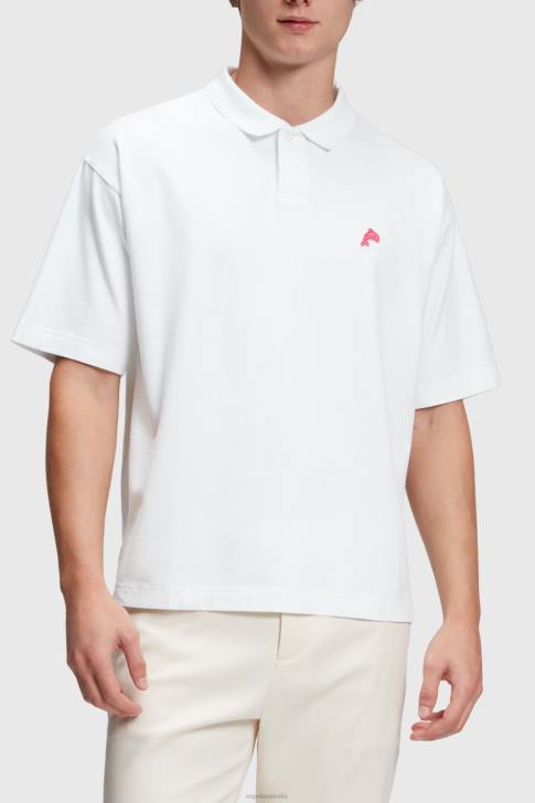 Polos White Men Esprit Dolphin Tennis Club Relaxed Polo V48Z877