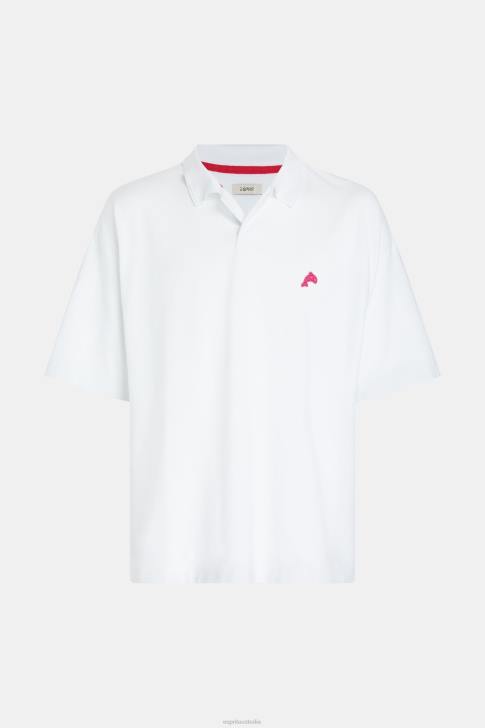 Polos White Men Esprit Dolphin Tennis Club Relaxed Polo V48Z877