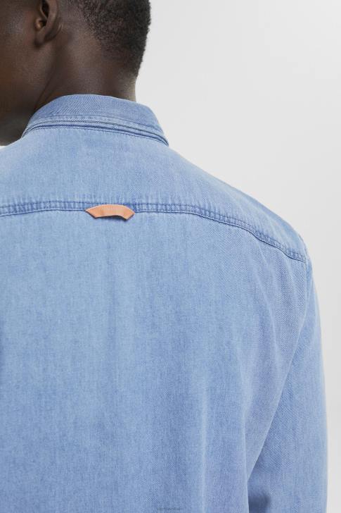 Shirts Blue Light Wash Men Esprit Denim shirt V48Z737