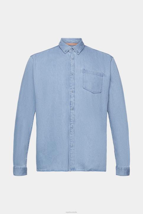 Shirts Blue Light Wash Men Esprit Denim shirt V48Z737
