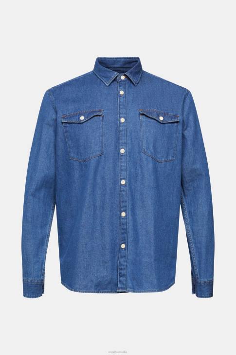Shirts Blue Medium Wash Men Esprit Denim shirt V48Z833