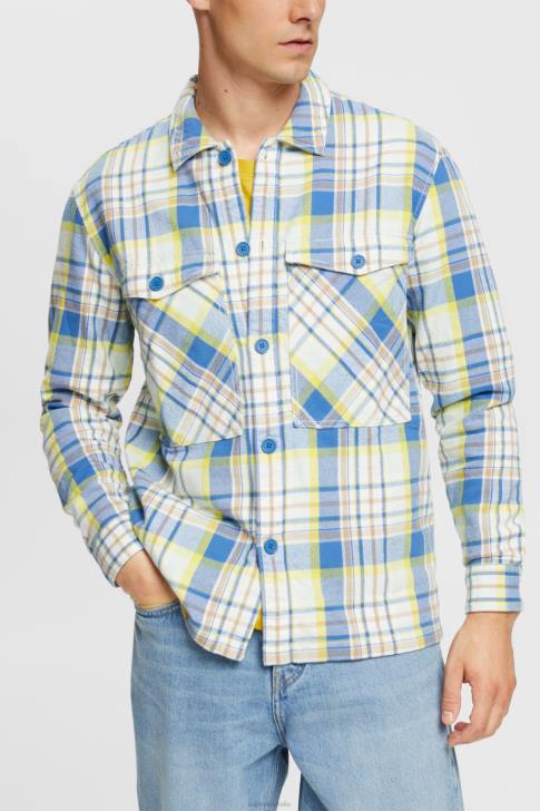 Shirts Blue Men Esprit Checked shirt V48Z886