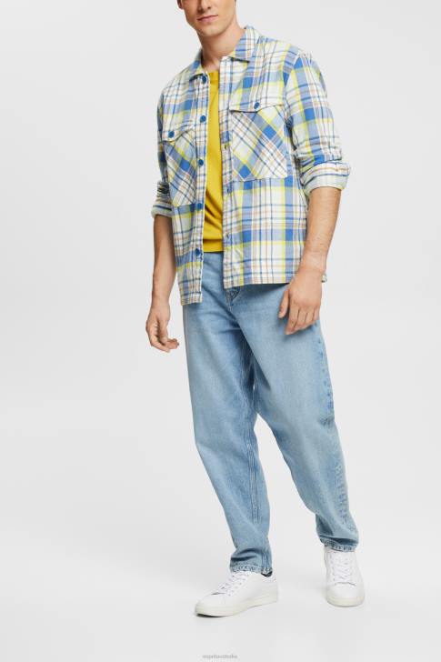 Shirts Blue Men Esprit Checked shirt V48Z886