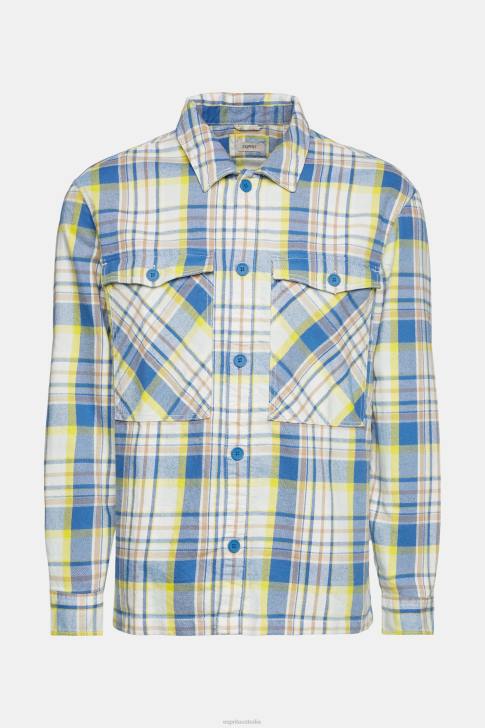 Shirts Blue Men Esprit Checked shirt V48Z886