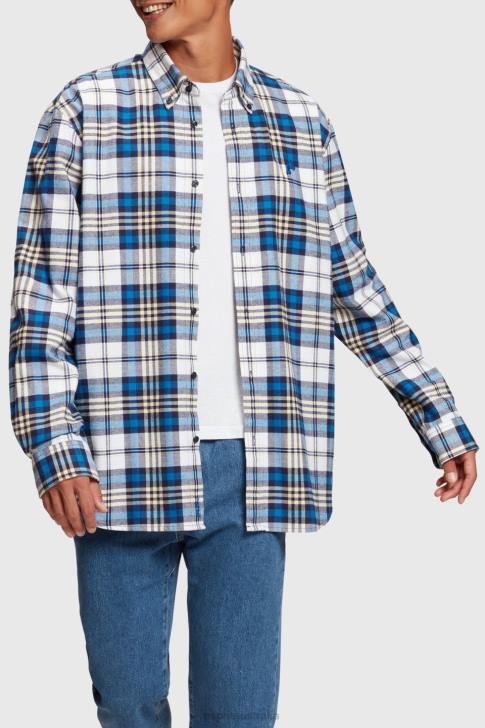 Shirts Blue Men Esprit Plaid flannel shirt V48Z793