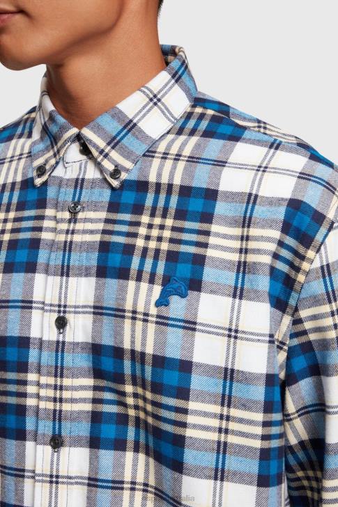 Shirts Blue Men Esprit Plaid flannel shirt V48Z793