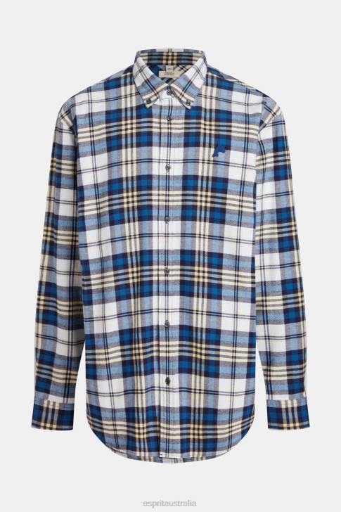 Shirts Blue Men Esprit Plaid flannel shirt V48Z793