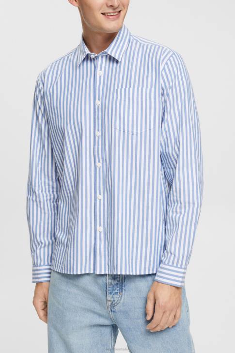 Shirts Blue Men Esprit Striped shirt V48Z873