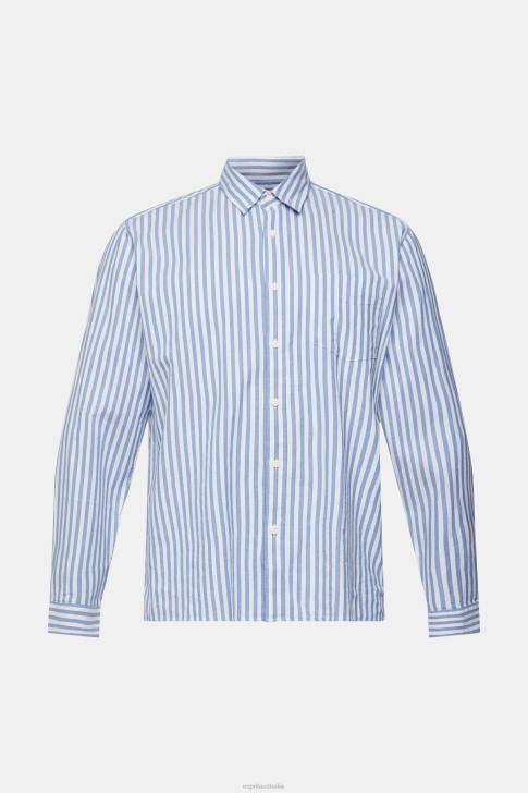 Shirts Blue Men Esprit Striped shirt V48Z873