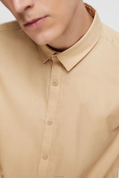 Shirts Cream Beige Men Esprit Slim fit shirt V48Z854