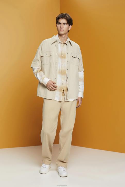 Shirts Ice Men Esprit Cotton and hemp blended checquered tartan shirt V48Z714