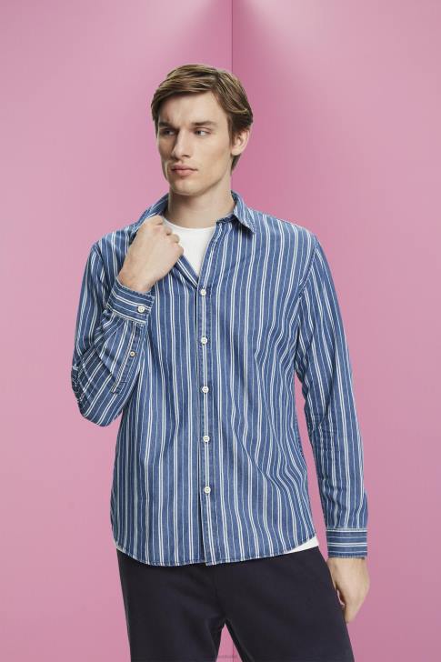 Shirts Ice Men Esprit Slim fit denim shirt with stripes V48Z716