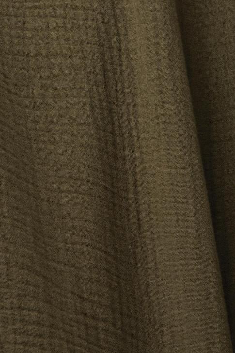 Shirts Khaki Green Men Esprit Sustainable cotton muslin shirt V48Z756