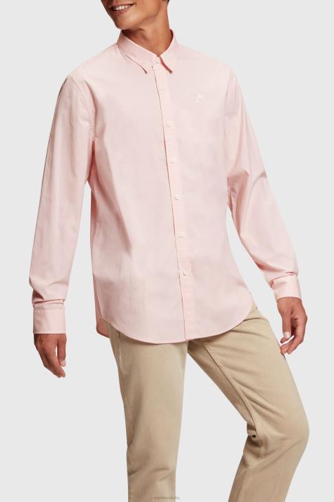 Shirts Light Pink Men Esprit Slim fit dolphin badge poplin shirt V48Z804