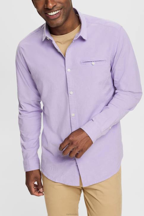 Shirts Lilac Men Esprit Slim fit shirt V48Z912