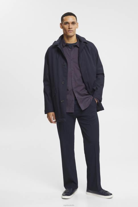 Shirts Navy Men Esprit Checked slim fit shirt V48Z689
