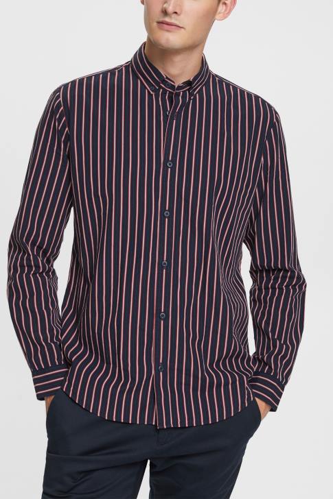 Shirts Navy Men Esprit Striped button down shirt V48Z885