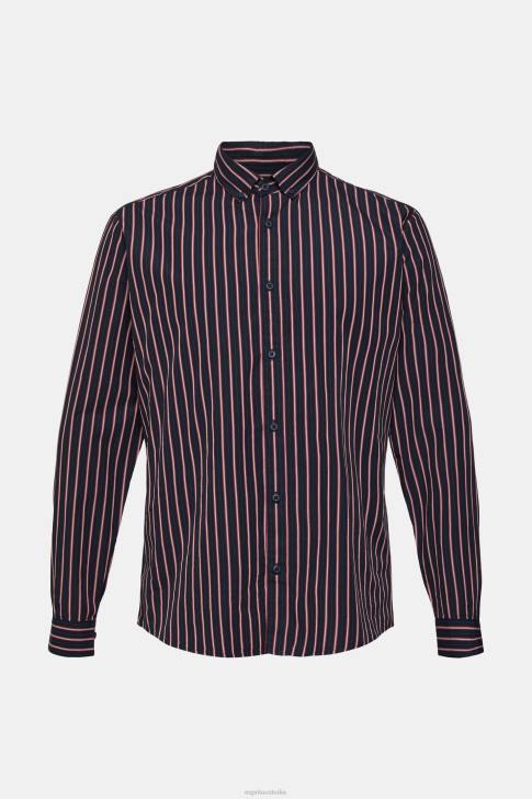 Shirts Navy Men Esprit Striped button down shirt V48Z885