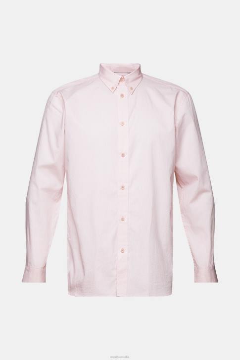Shirts Old Pink Men Esprit Cotton Poplin Shirt V48Z577