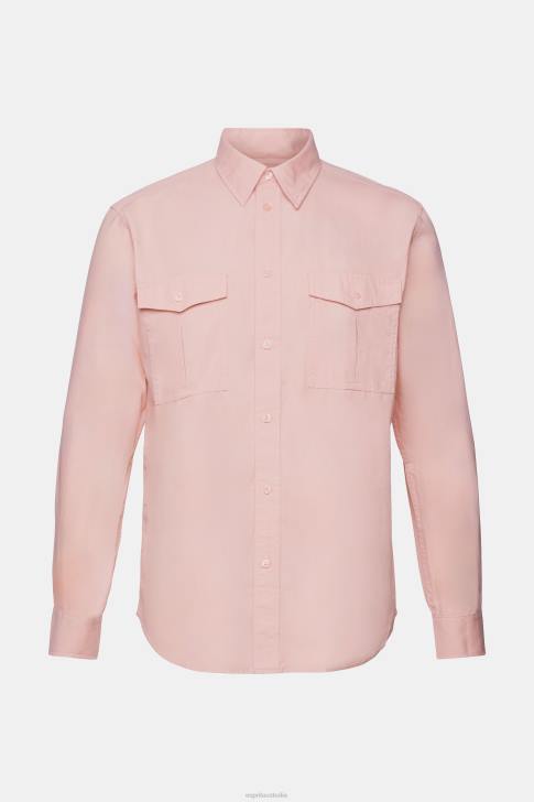 Shirts Old Pink Men Esprit Utility shirt, 100% cotton V48Z573