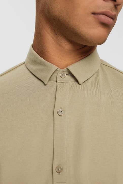 Shirts Pale Khaki Men Esprit Jersey shirt V48Z888