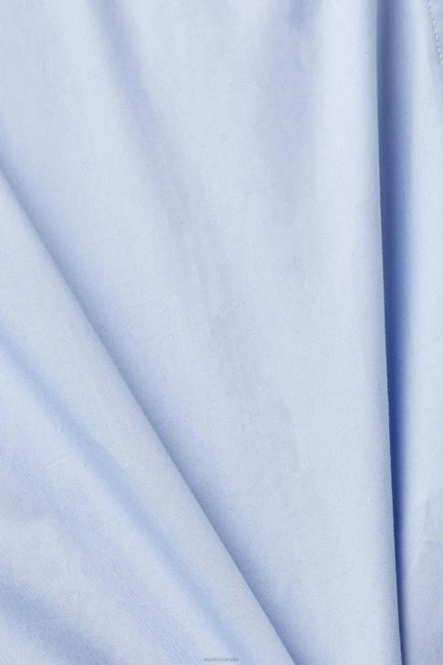 Shirts Pastel Blue Men Esprit Button-down cotton shirt V48Z661
