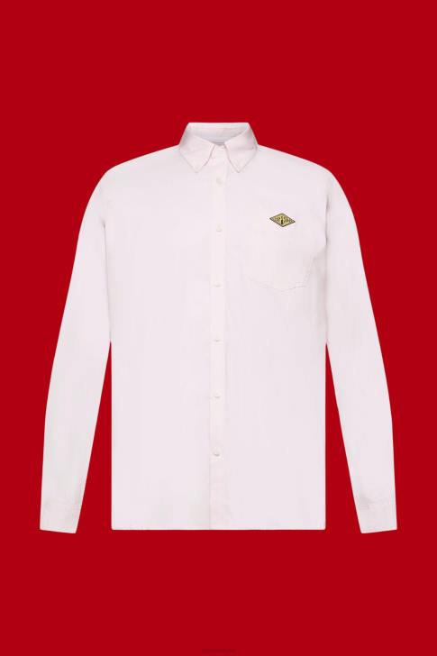 Shirts Pink Men Esprit Button-down cotton shirt V48Z662