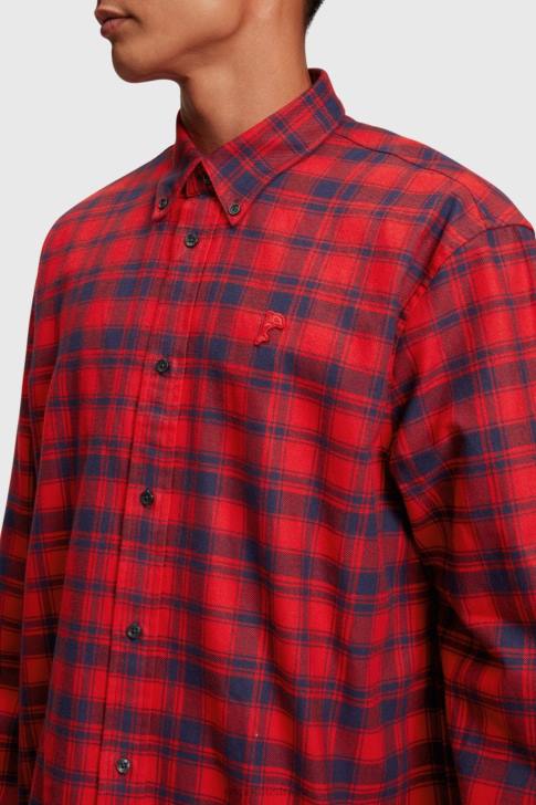 Shirts Red Men Esprit Plaid flannel shirt V48Z792