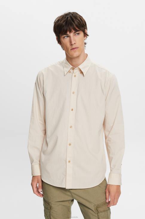 Shirts Sand Men Esprit Cotton Poplin Shirt V48Z574