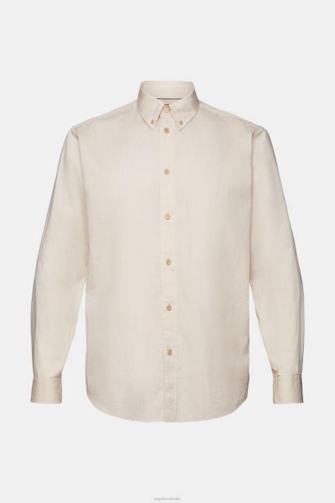 Shirts Sand Men Esprit Cotton Poplin Shirt V48Z574