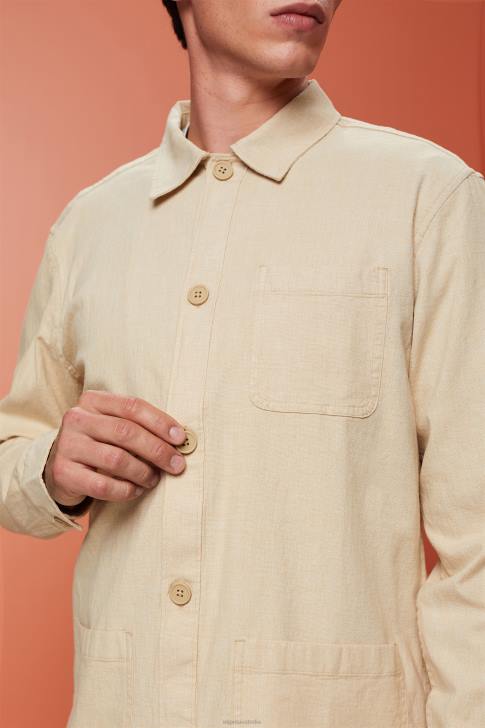 Shirts Sand Men Esprit Shirts Woven V48Z622