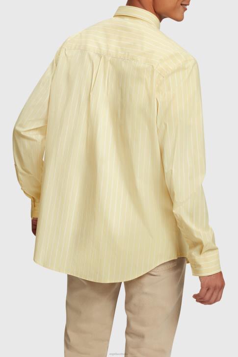 Shirts Sunflower Yellow Men Esprit Relaxed fit striped poplin shirt V48Z798